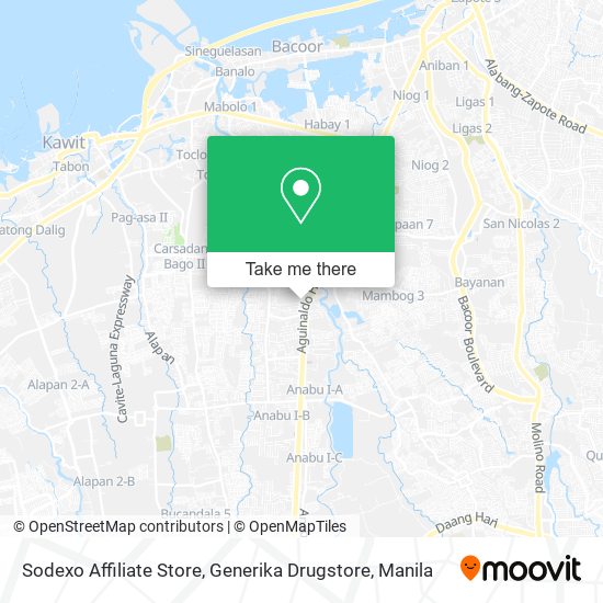 Sodexo Affiliate Store, Generika Drugstore map