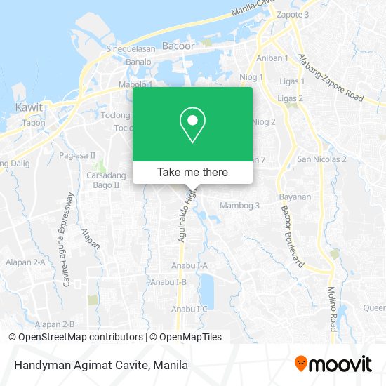 Handyman Agimat Cavite map
