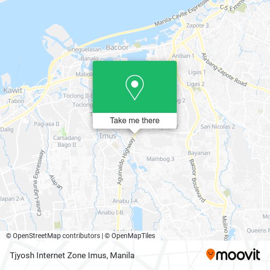 Tjyosh Internet Zone Imus map