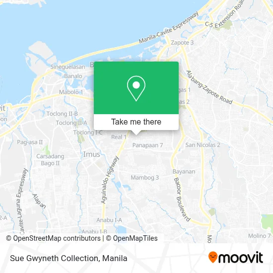 Sue Gwyneth Collection map