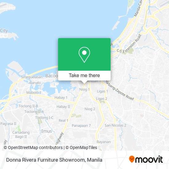 Donna Rivera Furniture Showroom map