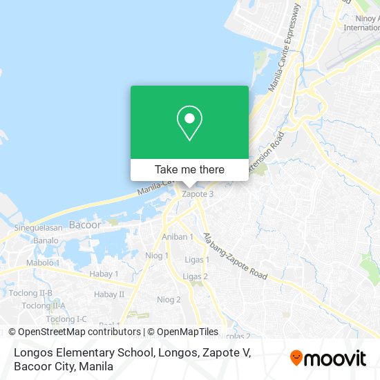 Longos Elementary School, Longos, Zapote V, Bacoor City map