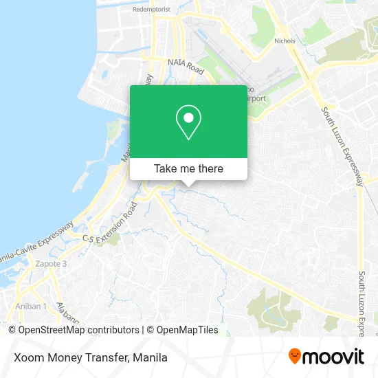 Xoom Money Transfer map