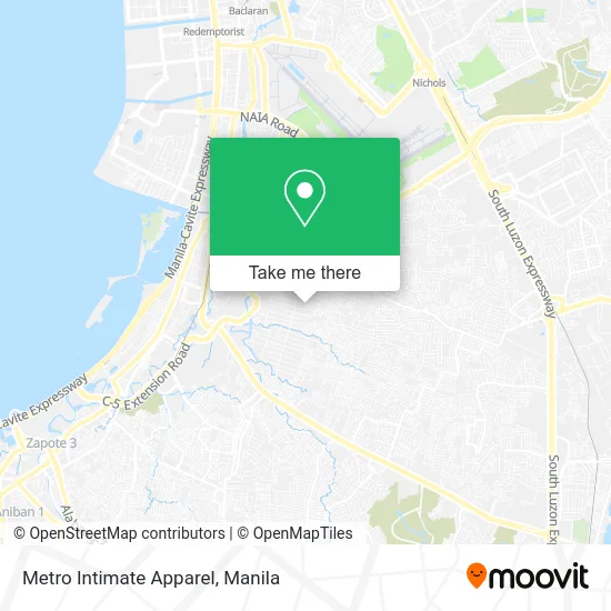 Metro Intimate Apparel map