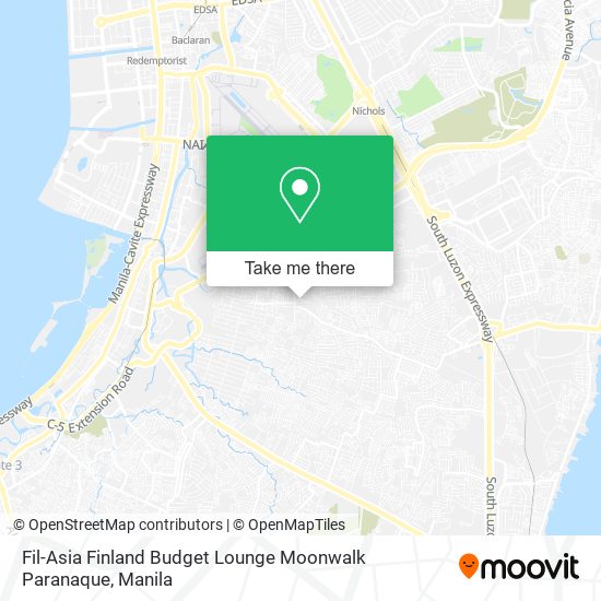 Fil-Asia Finland Budget Lounge Moonwalk Paranaque map