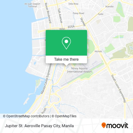 Jupiter St. Aeroville Pasay City map