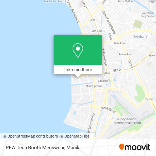PFW Tech Booth Menswear map