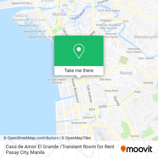 Casa de Amor El Grande /Transient Room for Rent Pasay City map