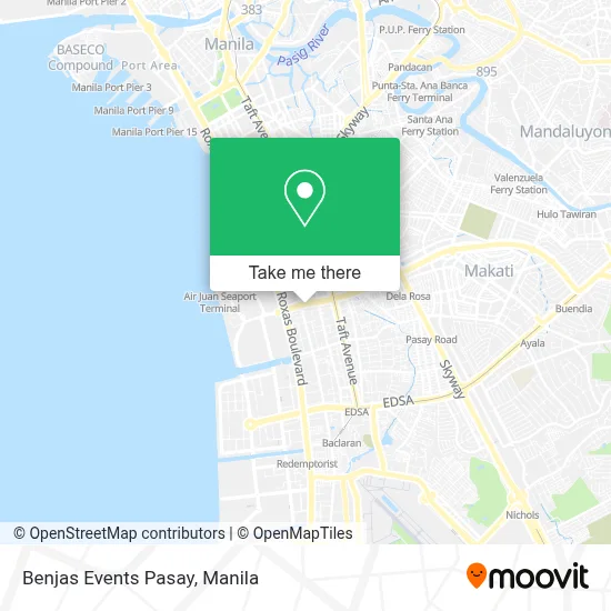 Benjas Events Pasay map