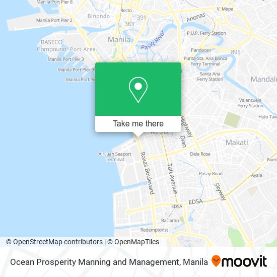 Ocean Prosperity Manning and Management map