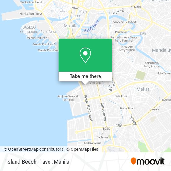 Island Beach Travel map