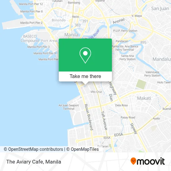 The Aviary Cafe map