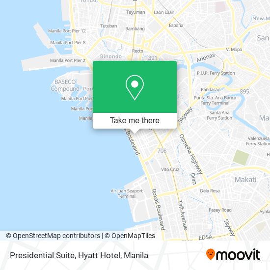 Presidential Suite, Hyatt Hotel map