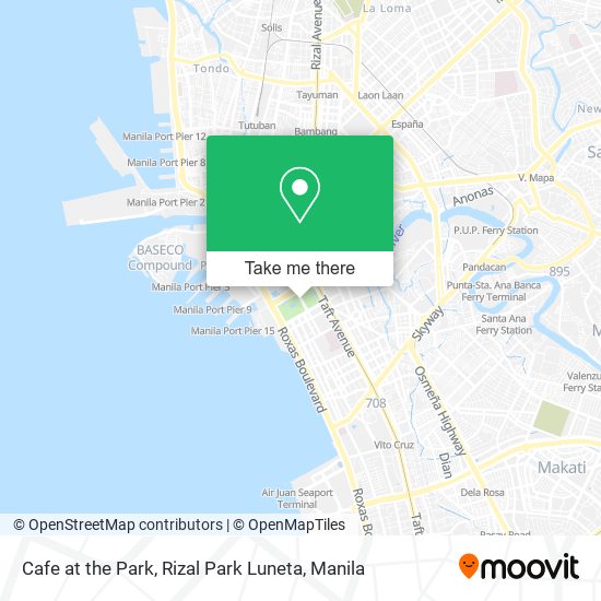 Cafe at the Park, Rizal Park Luneta map