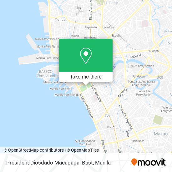 President Diosdado Macapagal Bust map