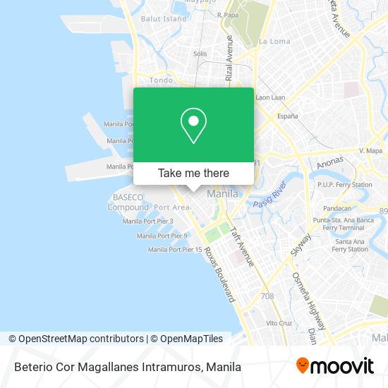 Beterio Cor Magallanes Intramuros map