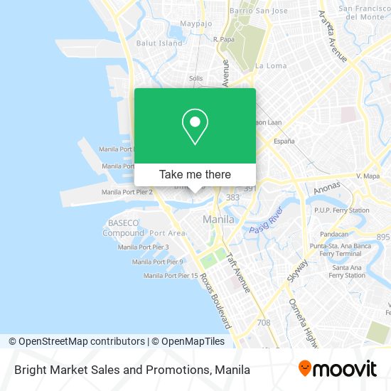 Bright Market Sales and Promotions map