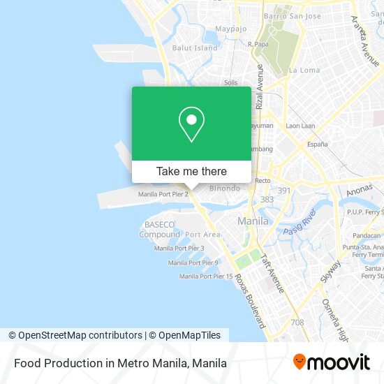 Food Production in Metro Manila map