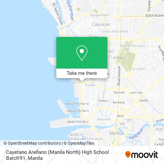Cayetano Arellano (Manila North) High School Batch'91 map
