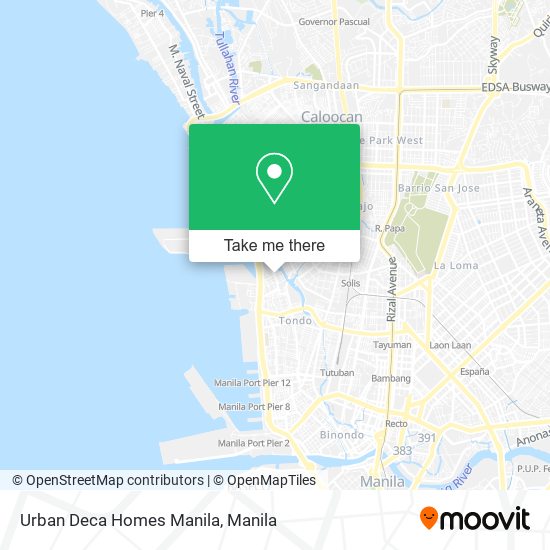 Urban Deca Homes Manila map