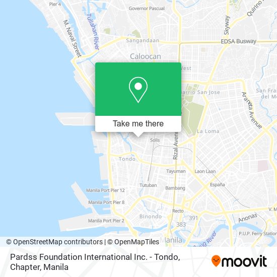 Pardss Foundation International Inc. - Tondo, Chapter map