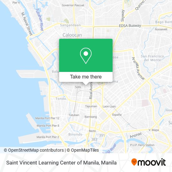 Saint Vincent Learning Center of Manila map