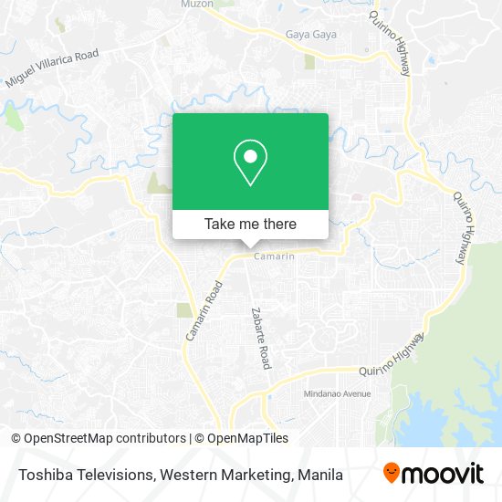 Toshiba Televisions, Western Marketing map