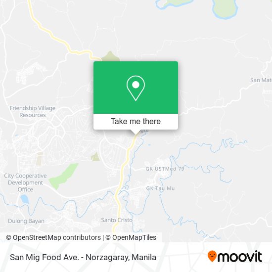 San Mig Food Ave. - Norzagaray map