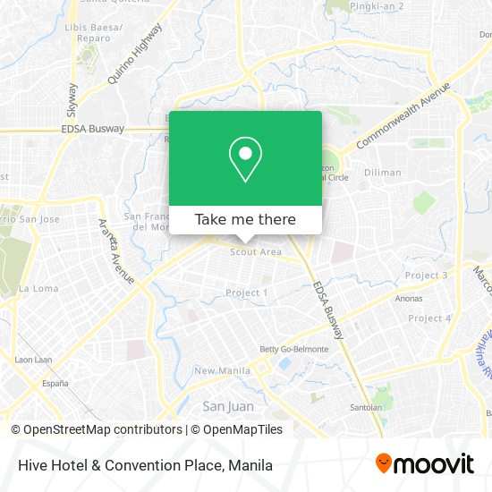Hive Hotel & Convention Place map