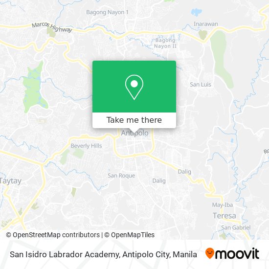 San Isidro Labrador Academy, Antipolo City map