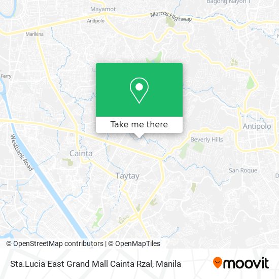 Sta.Lucia East Grand Mall Cainta Rzal map