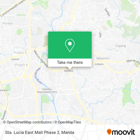 Sta. Lucia East Mall Phase 2 map