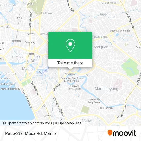 Paco-Sta. Mesa Rd map