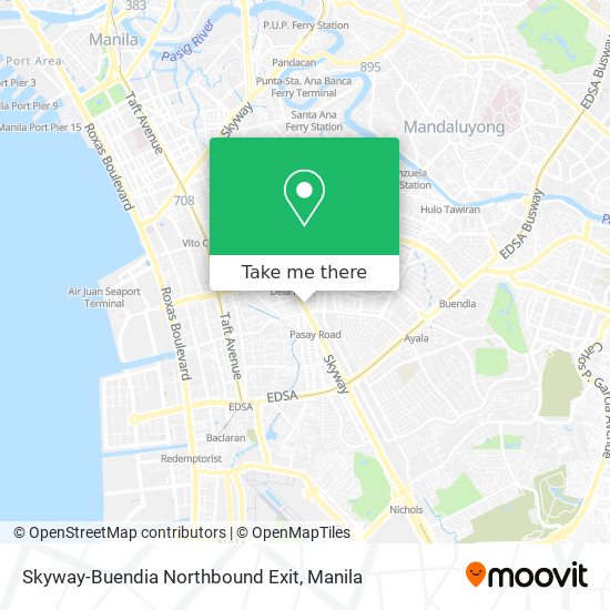 Skyway-Buendia Northbound Exit map