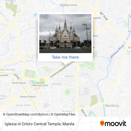Iglesia ni Cristo Central Temple map