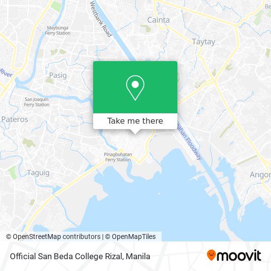 Official San Beda College Rizal map