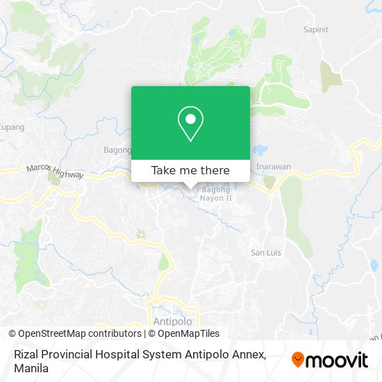 Rizal Provincial Hospital System Antipolo Annex map