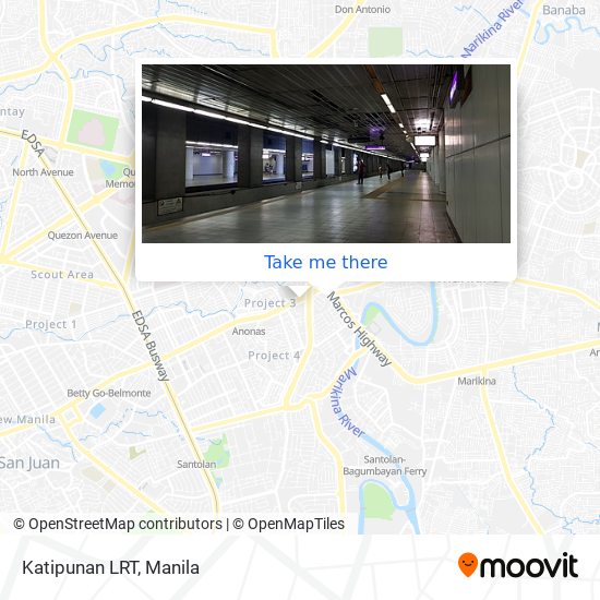 Katipunan LRT map