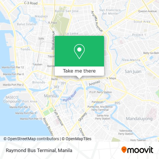 Raymond Bus Terminal map