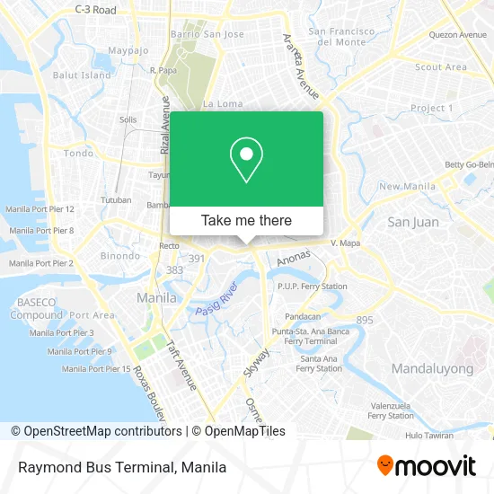 Raymond Bus Terminal map
