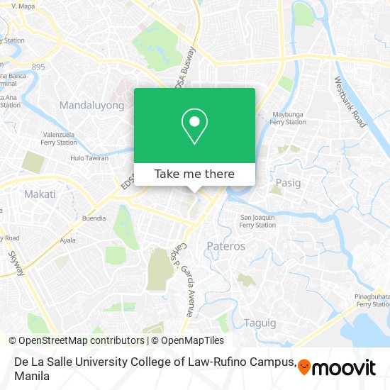 De La Salle University College of Law-Rufino Campus map