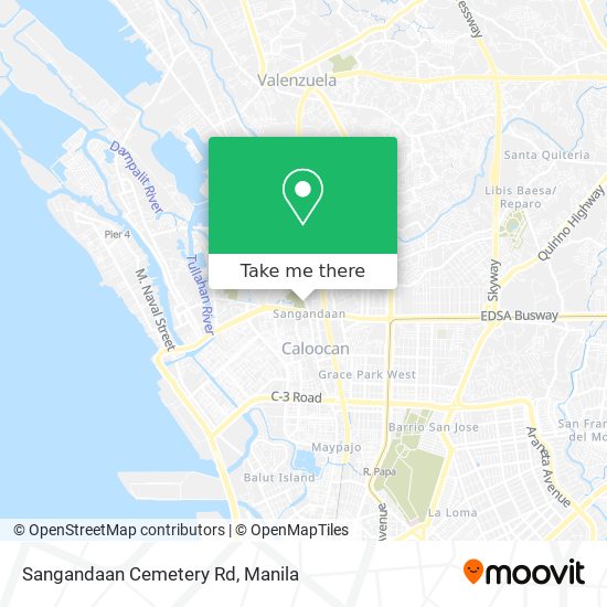 Sangandaan Cemetery Rd map