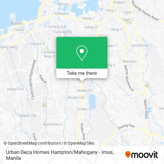 Urban Deca Homes Hampton / Mahogany - Imus map