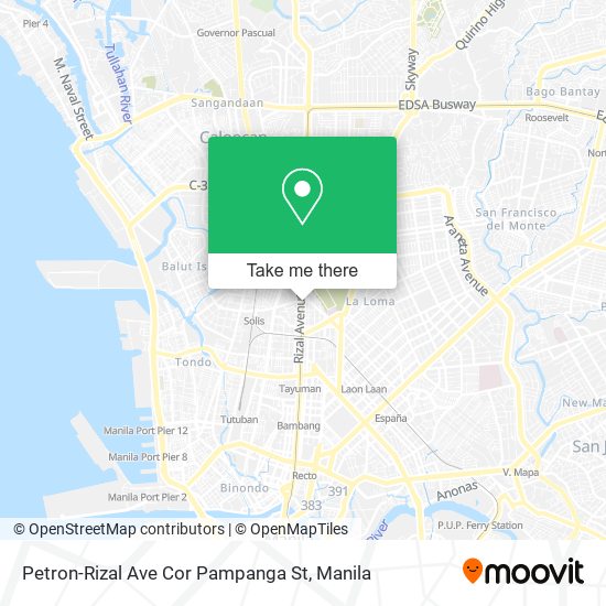 Petron-Rizal Ave Cor Pampanga St map