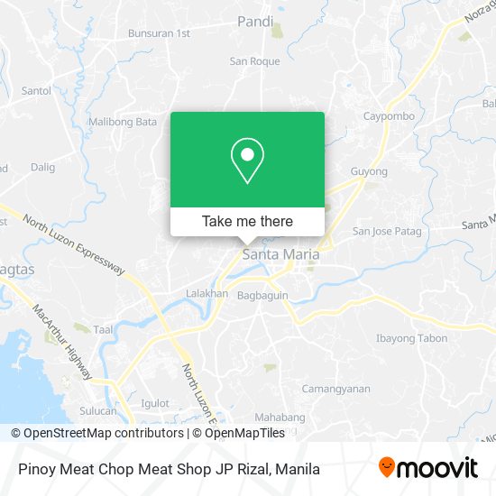 Pinoy Meat Chop Meat Shop JP Rizal map