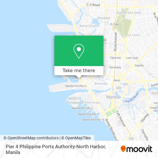 Pier 4 Philippine Ports Authority-North Harbor map