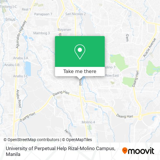 University of Perpetual Help Rizal-Molino Campus map