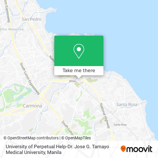 University of Perpetual Help-Dr. Jose G. Tamayo Medical University map