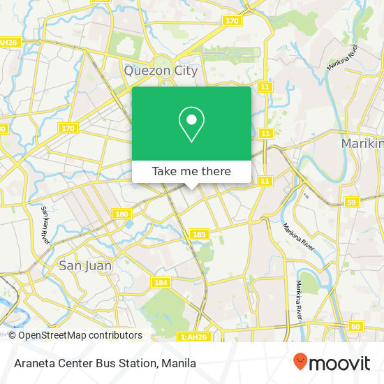 Araneta Center Bus Station map