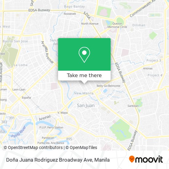 Doña Juana Rodriguez Broadway Ave map